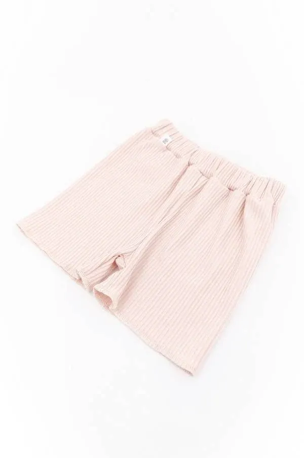 Bamboom - bambusowe krótkie spodenki niemowlęce dla chłopca Pure różowe