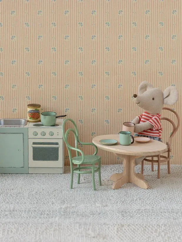 Maileg - krzesło vintage dla myszek miętowe Maileg - krzesło vintage dla myszek miętowe