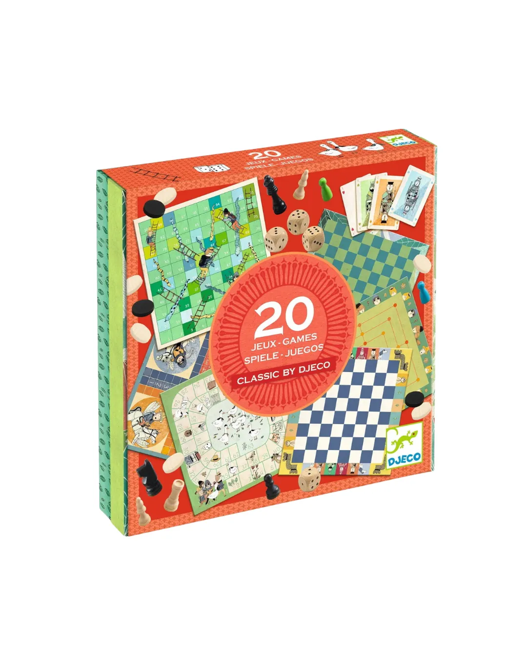 Djeco - gra planszowa dla dzieci Classic Box zestaw 20 gier