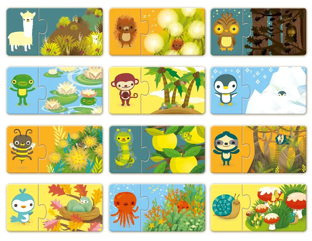 Djeco - puzzle dla dwulatka duo Zabawa w Chowanego