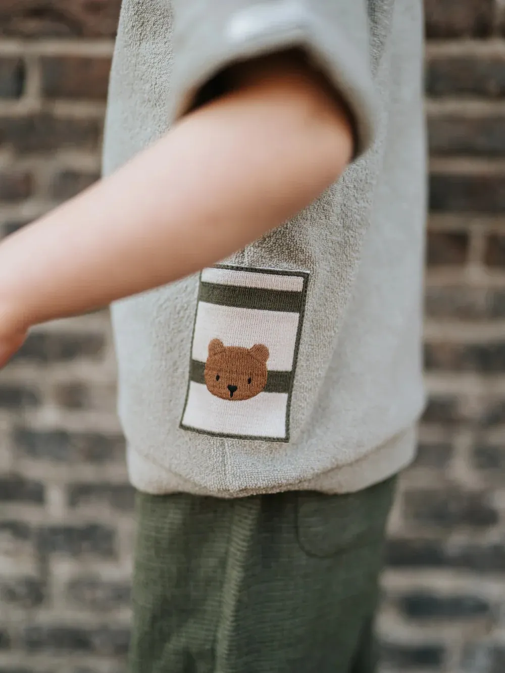 Donsje - t-shirt dziecięcy Thommy Bear Dusty Green