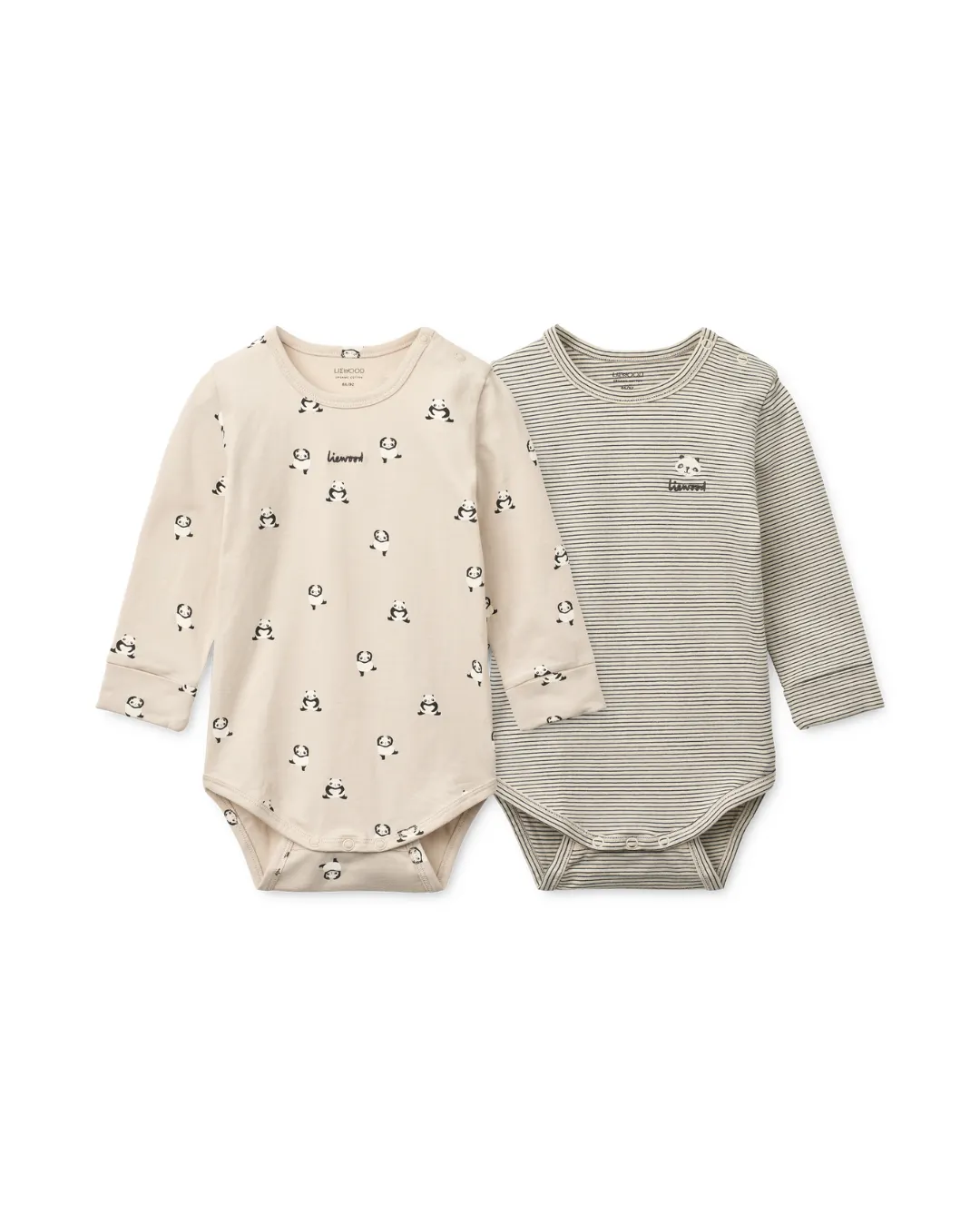 Liewood - zestaw body z długim rękawem Yanni Grow Printed Mini panda / Classic navy stripe / mix