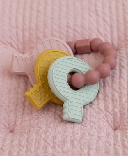 Little Dutch - gryzak niemowlęcy silikonowe kluczyki różowe Little Dutch - gryzak niemowlęcy silikonowe kluczyki różowe