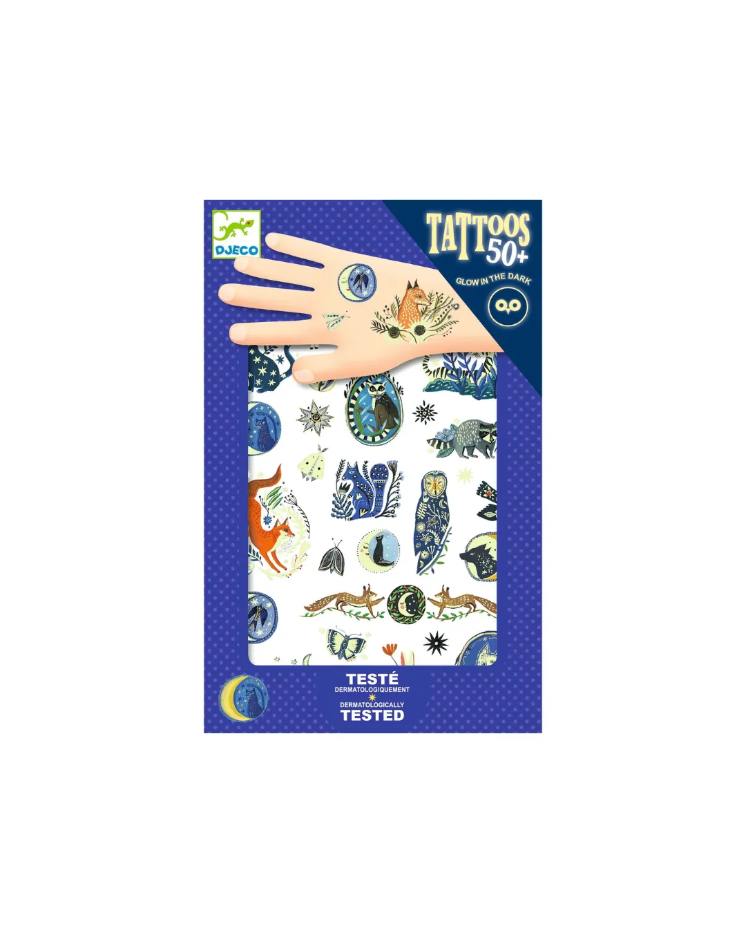 Djeco - tatuaże dla dzieci świecące w ciemności Las Nocą Djeco - tatuaże dla dzieci świecące w ciemności Las Nocą