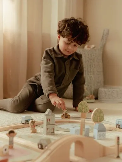 Little Dutch - drewniana kolejka XXL FSC 114 elementów Little Dutch - drewniana kolejka XXL FSC 114 elementów