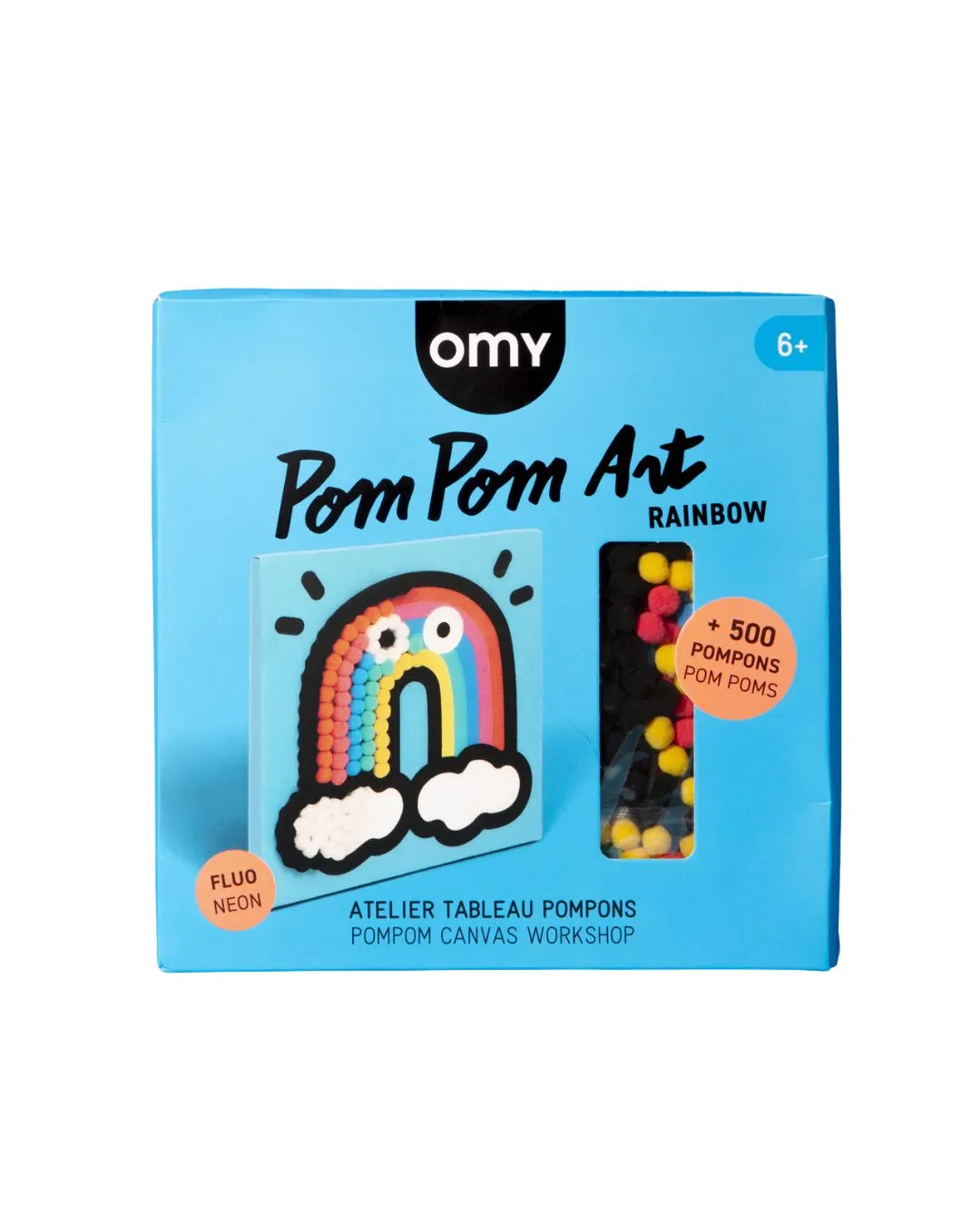 OMY - Zestaw kreatywny do wyklejania pomponami Tęcza OMY - Zestaw kreatywny do wyklejania pomponami Tęcza