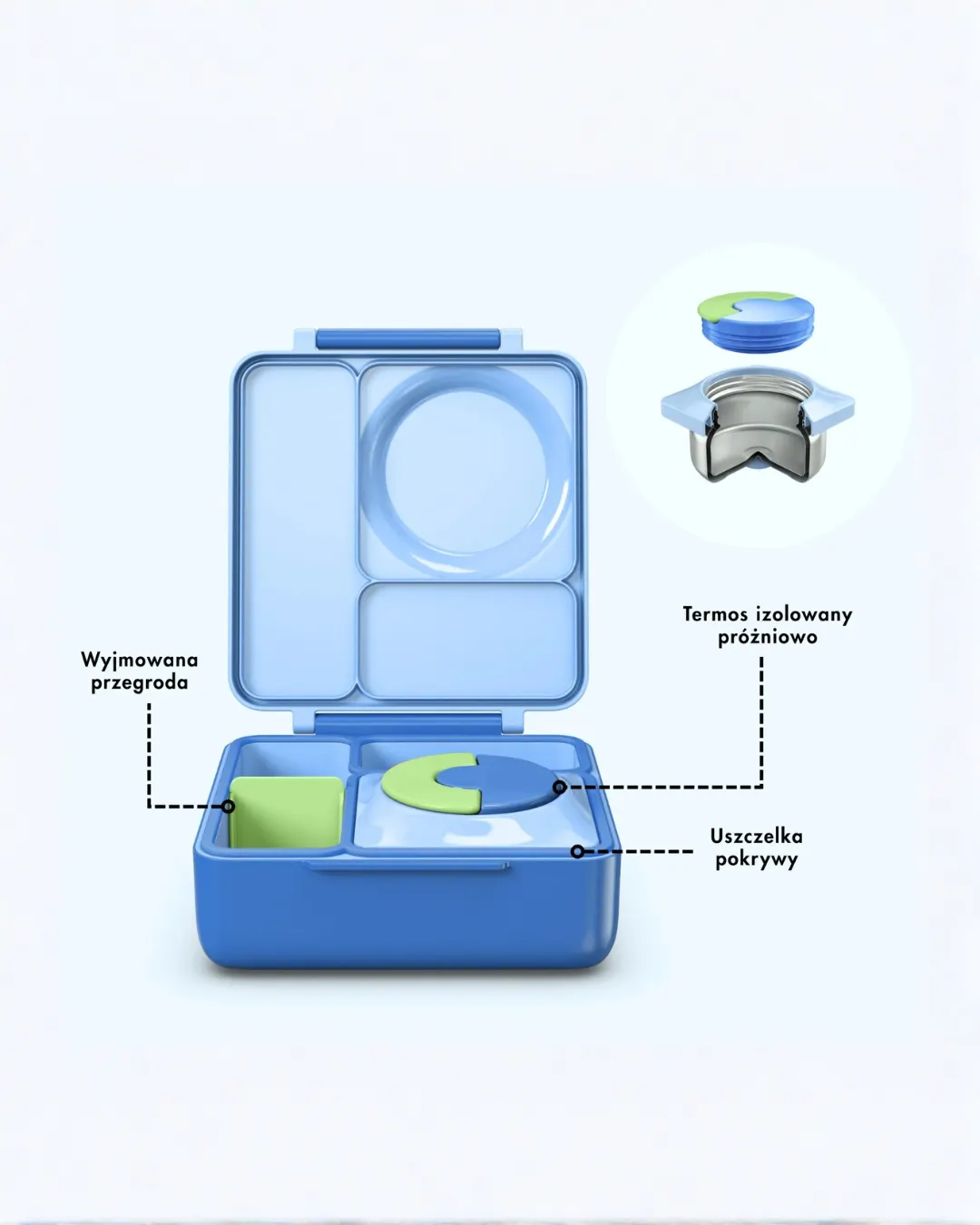 OMIE - OMIEBOX lunch box z termosem Sea Blue OMIE - OMIEBOX lunch box z termosem Sea Blue