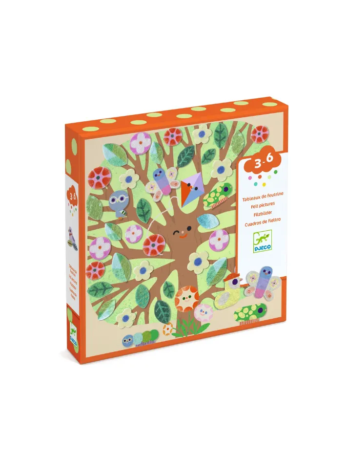 Djeco - zestaw artystyczny filcowe wyklejanki Drzewa Djeco - zestaw artystyczny filcowe wyklejanki Drzewa