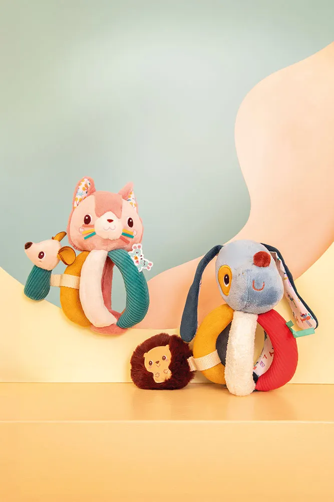 Lilliputiens - grzechotka z uchwytami Kotka Jeanne 6m+ Lilliputiens - grzechotka z uchwytami Kotka Jeanne 6m+