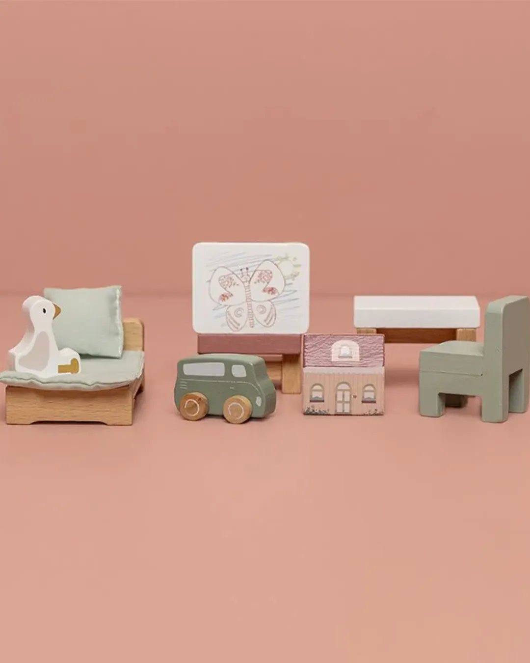 Zestaw do domku dla lalek Little Dutch pokój dziecięcy FSC