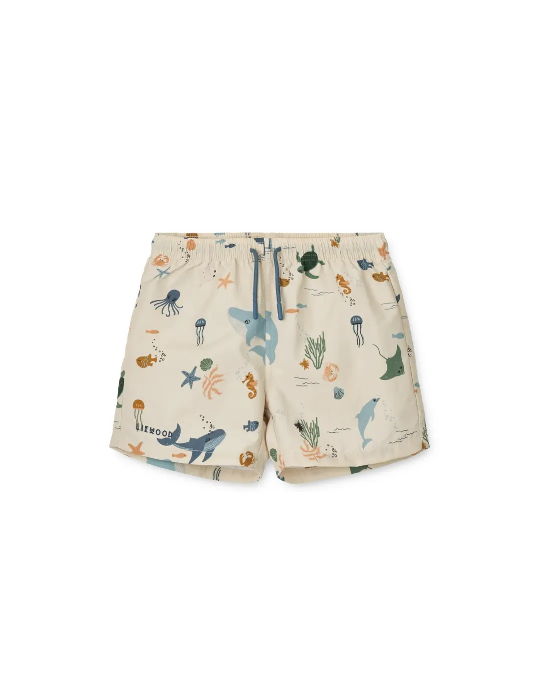 Liewood - spodenki kąpielowe z nadrukiem UV Aiden PrintedSea Creature / Sandy