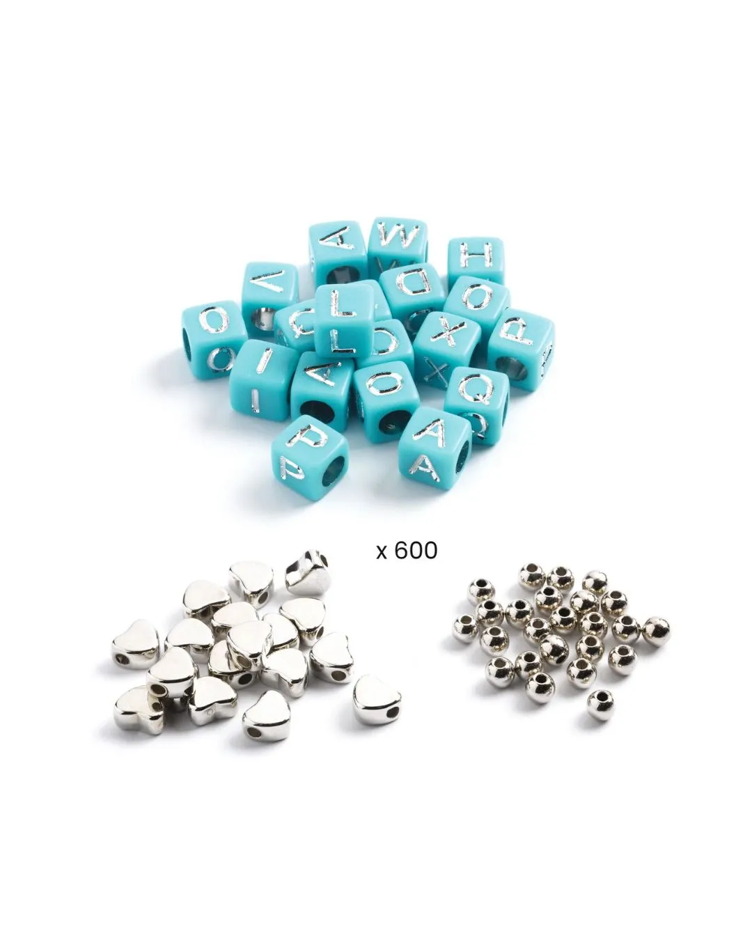 Zestaw do tworzenia biżuterii Djeco Srebrne Literki