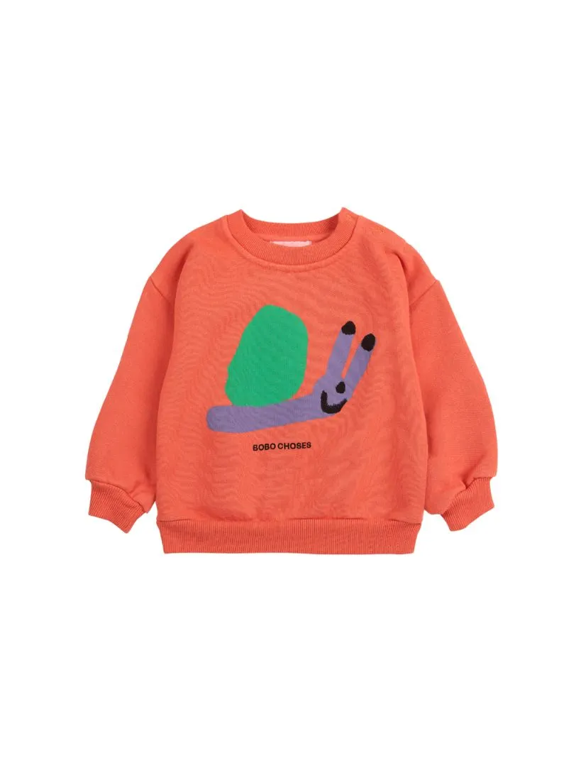 BOBO CHOSES - bluza dziecięca Funny Snail w ślimaki red czerwona