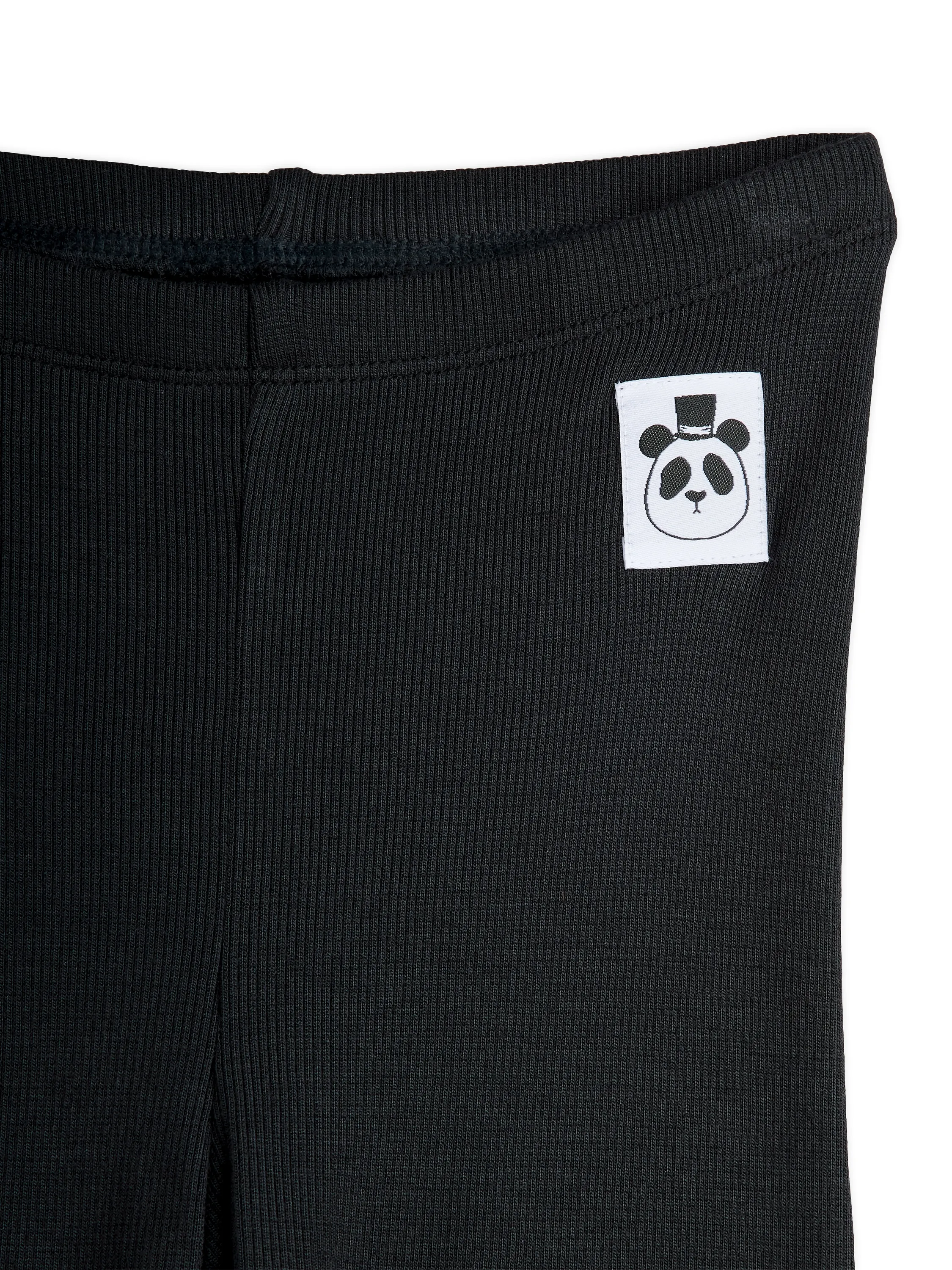 Mini Rodini - legginsy Modal Rib Black
