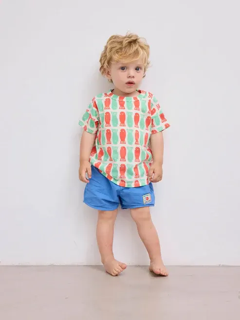 BOBO CHOSES - szorty dziecięce Woven Shorts Smiling blue niebieskie BOBO CHOSES - szorty dziecięce Woven Shorts Smiling blue niebieskie