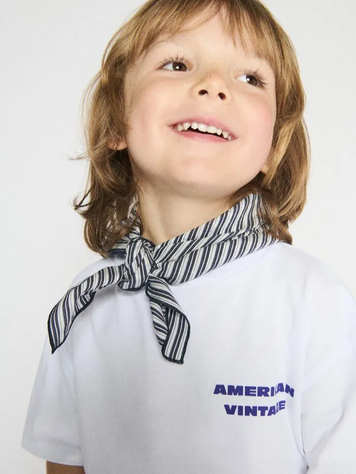 American Vintage - t-shirt dziecięcy FIZVALLEY Blanc