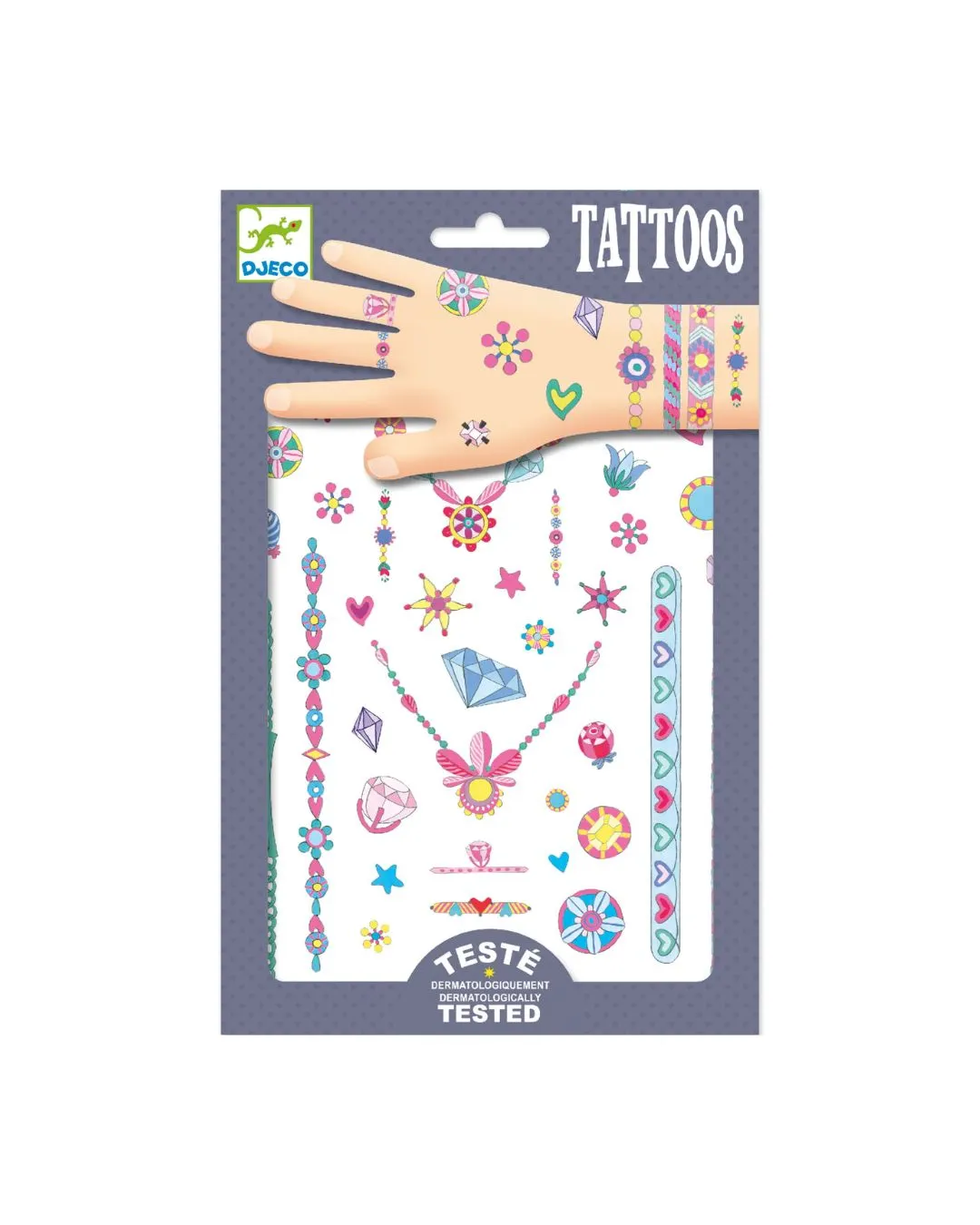 Djeco - neonowe tatuaże dla dzieci klejnoty Jenni