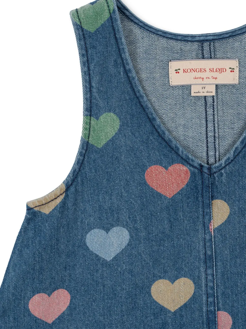 Konges Sløjd - sukienka jeansowa dziecięca Magot Dress GOTS Bon Coeur Colore Konges Sløjd - sukienka jeansowa dziecięca Magot Dress GOTS Bon Coeur Colore