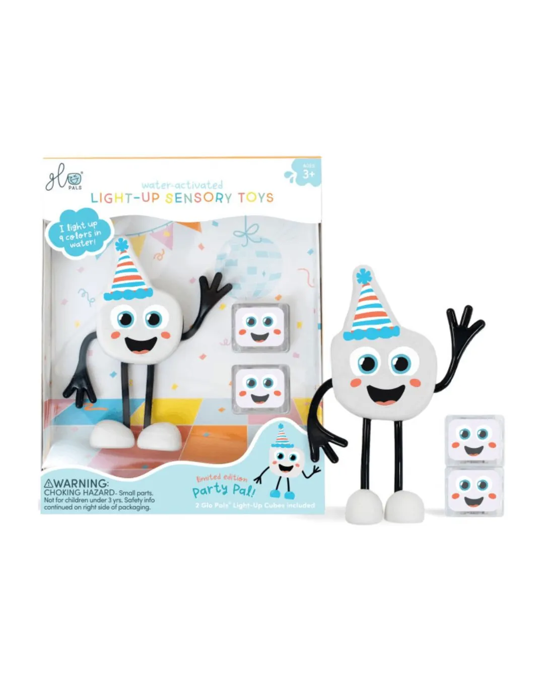 Glo Pals - zabawka do kąpieli Party Pal zestaw z dwoma kostkami sensorycznymi Glo Pals - zabawka do kąpieli Party Pal zestaw z dwoma kostkami sensorycznymi