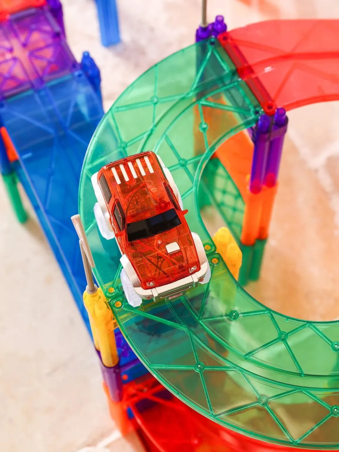 Cleverclixx - samochód wyścigowy Race Track Car Red