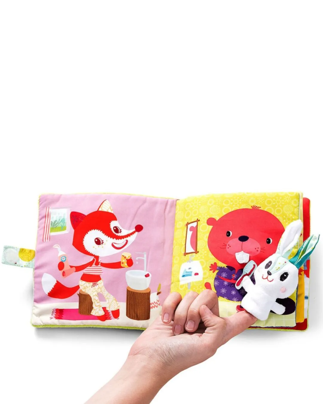 Lilliputiens - książeczka aktywizująca z pacynką na paluszek Królik dentysta Lilliputiens - książeczka aktywizująca z pacynką na paluszek Królik dentysta