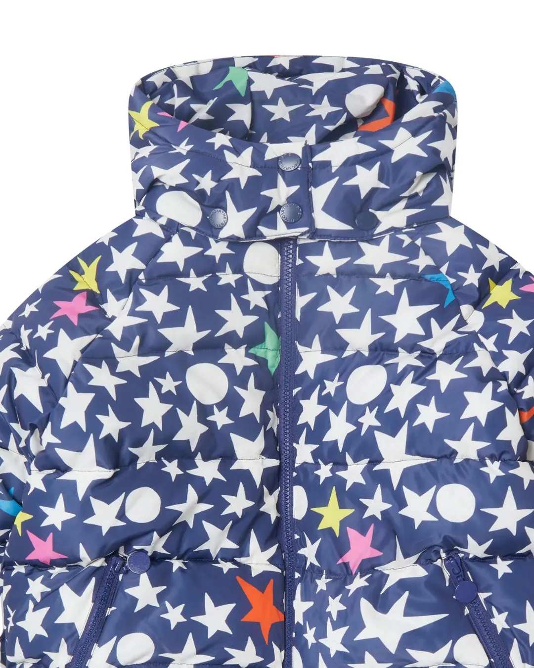 Stella McCartney - puchowa kurtka w gwiazdki granatowa Stella McCartney - puchowa kurtka w gwiazdki granatowa