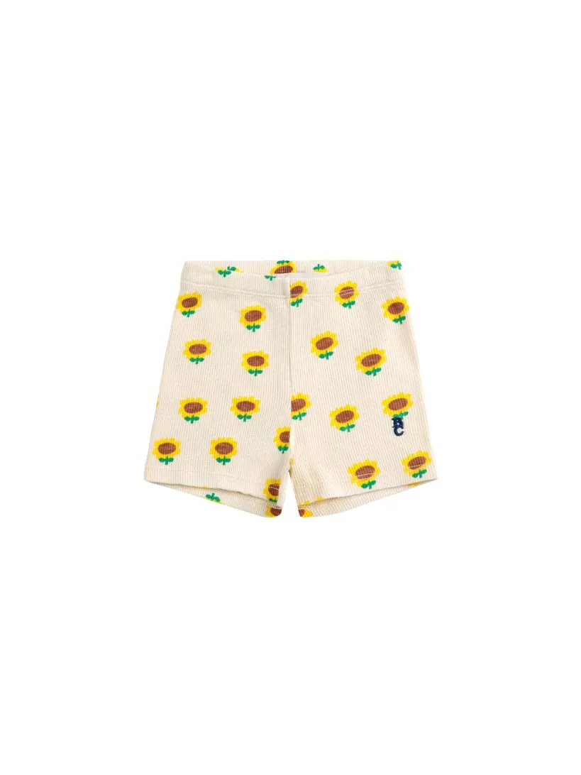 BOBO CHOSES - dziecięce krótkie legginsy Sunflower w słoneczniki beige beżowe BOBO CHOSES - dziecięce krótkie legginsy Sunflower w słoneczniki beige beżowe
