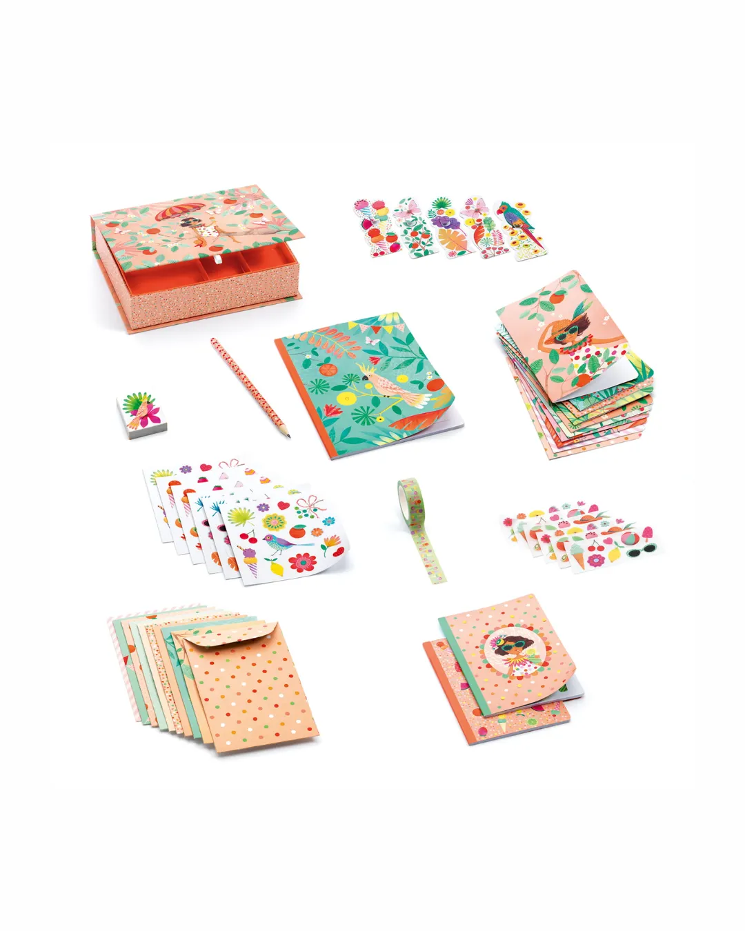 Djeco - kuferek z zestawem papierniczym MARIE Djeco - kuferek z zestawem papierniczym MARIE