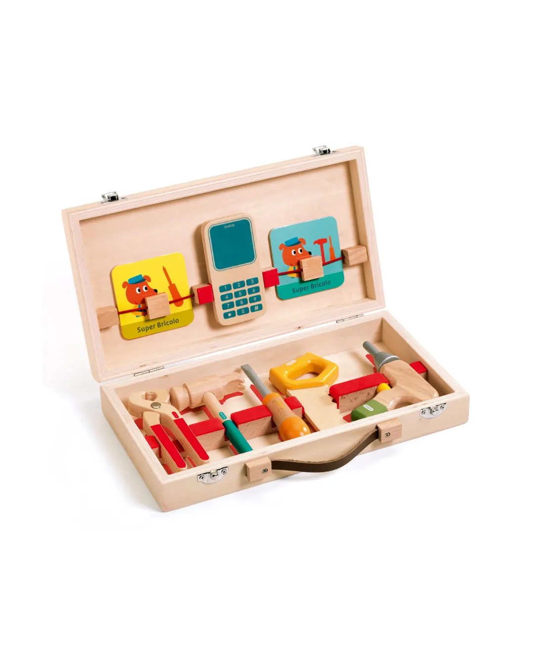 Djeco - drewniana skrzynka z narzędziami dla dzieci Super Bricolo
