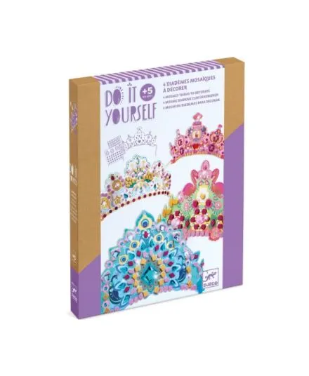 Djeco - zestaw zrób to sam - mozaiki Korony Księżniczek Djeco - zestaw zrób to sam - mozaiki Korony Księżniczek