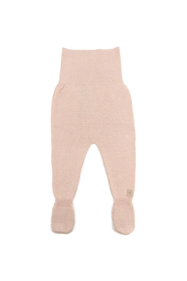 Bamboom - dzianinowe półśpiochy ze stopkami różowe