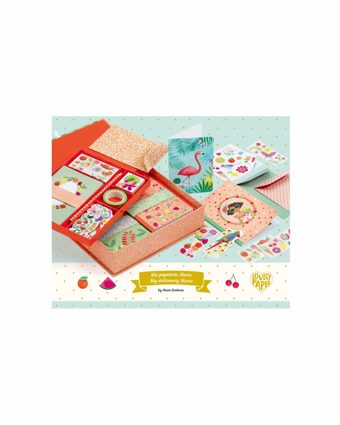 Djeco - kuferek z zestawem papierniczym MARIE Djeco - kuferek z zestawem papierniczym MARIE