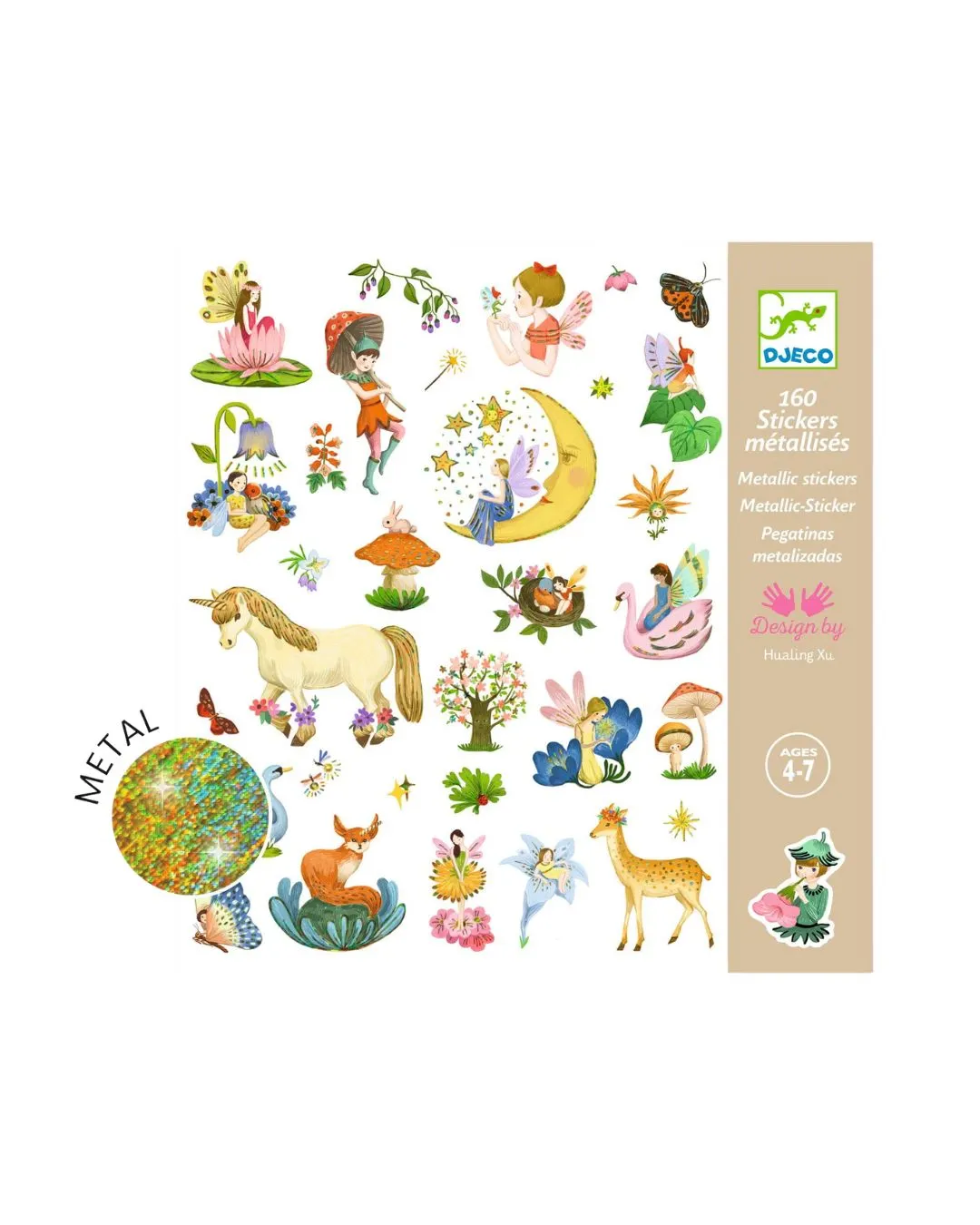 Metaliczne naklejki Djeco Fantazja Metaliczne naklejki Djeco Fantazja