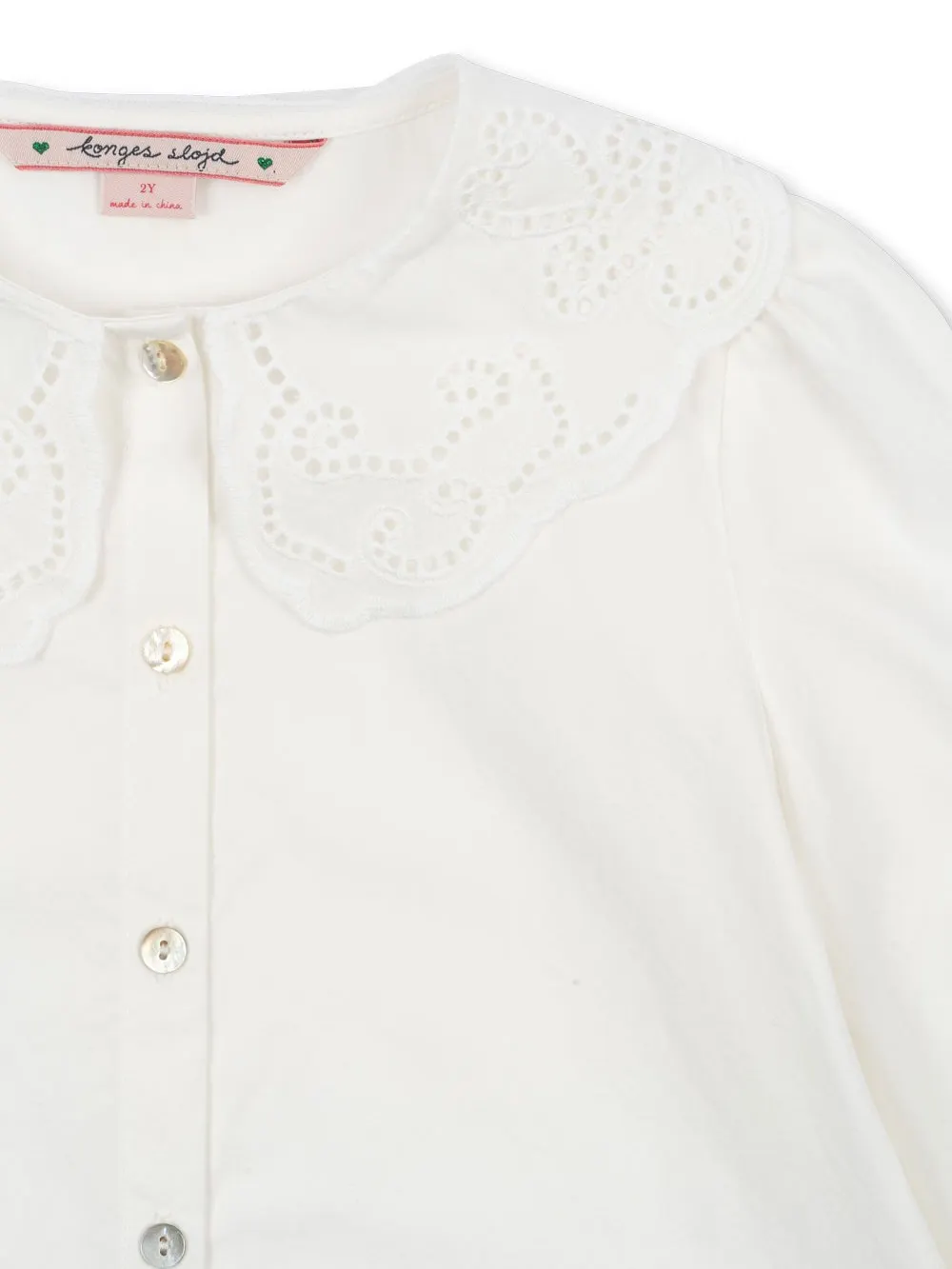 Konges Sløjd - bluzka dzięcięca Rilo Collar Shirt GOTS Optic White Konges Sløjd - bluzka dzięcięca Rilo Collar Shirt GOTS Optic White