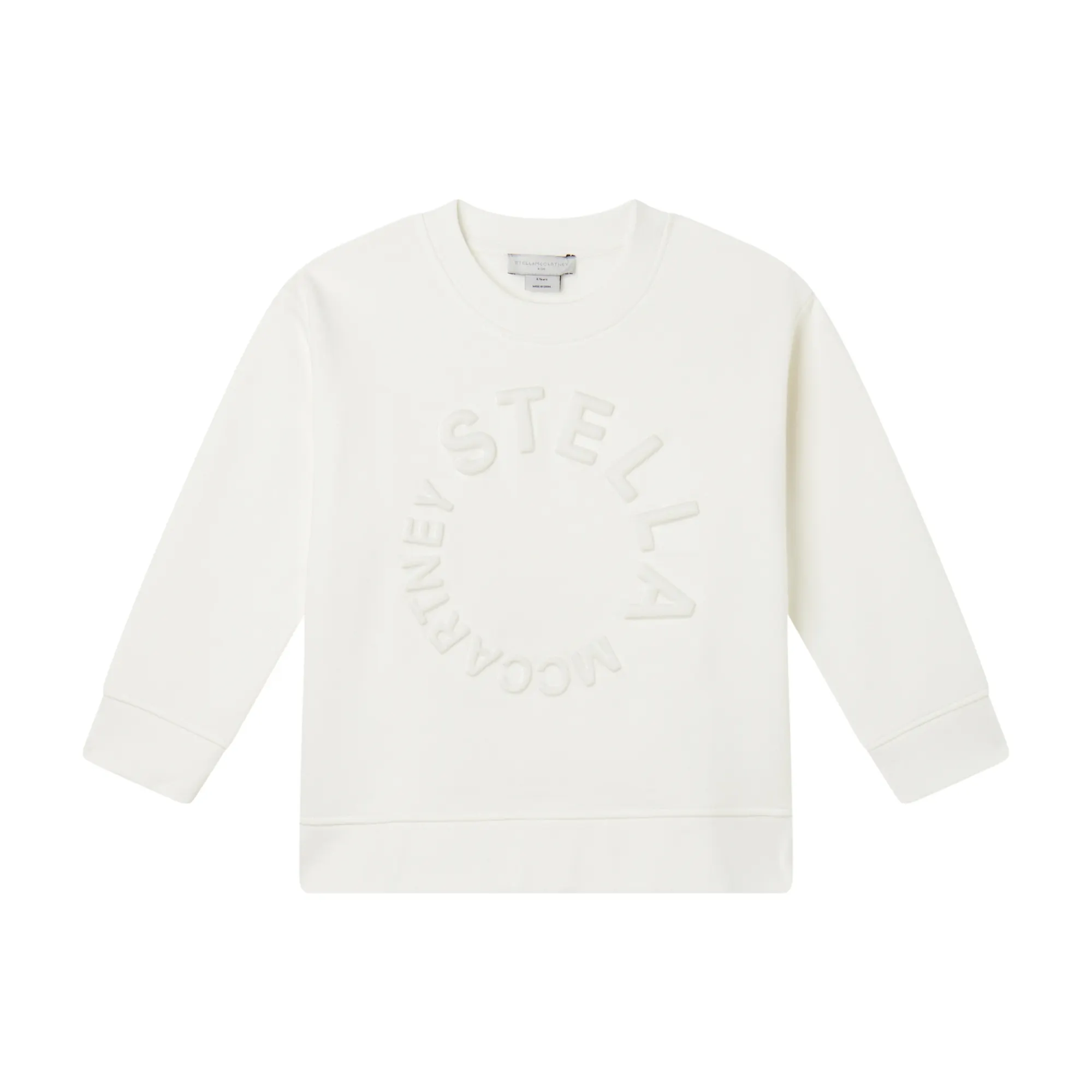 Stella McCartney - bluza dziecięca z logo Cotton Fleece Sweatshirt biała Stella McCartney - bluza dziecięca z logo Cotton Fleece Sweatshirt biała