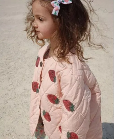 Konges Sløjd - kurtka dziecięca na guziczki Flora Strawberry