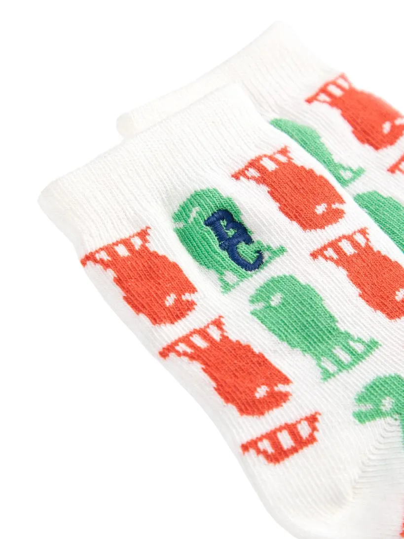 BOBO CHOSES - skarpetki dziecięce Lucky Fish green zielone 