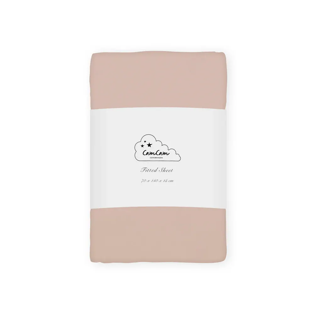 Cam Cam Copenhagen - prześcieradło z gumką na materac 70x140 cm Dusty Rose Cam Cam Copenhagen - prześcieradło z gumką na materac 70x140 cm Dusty Rose