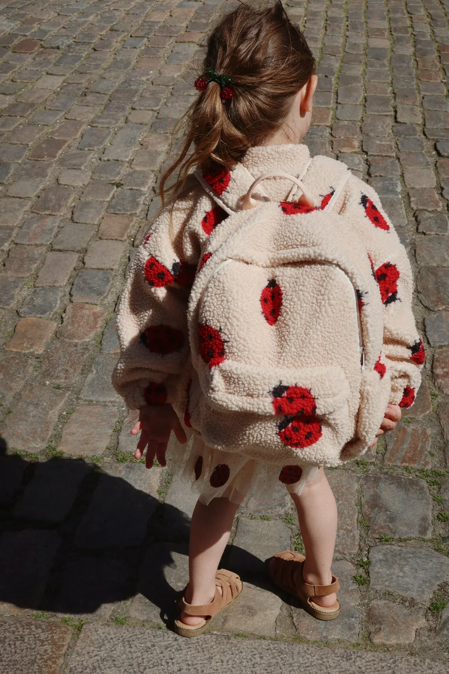 Konges Sløjd - plecak dziecięcy Jody Teddy backpack GRS Ladybug sand