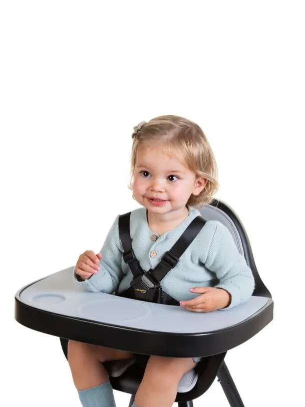 Childhome - tacka ABS do krzesełka Evolu 2 + mata silikonowa Black