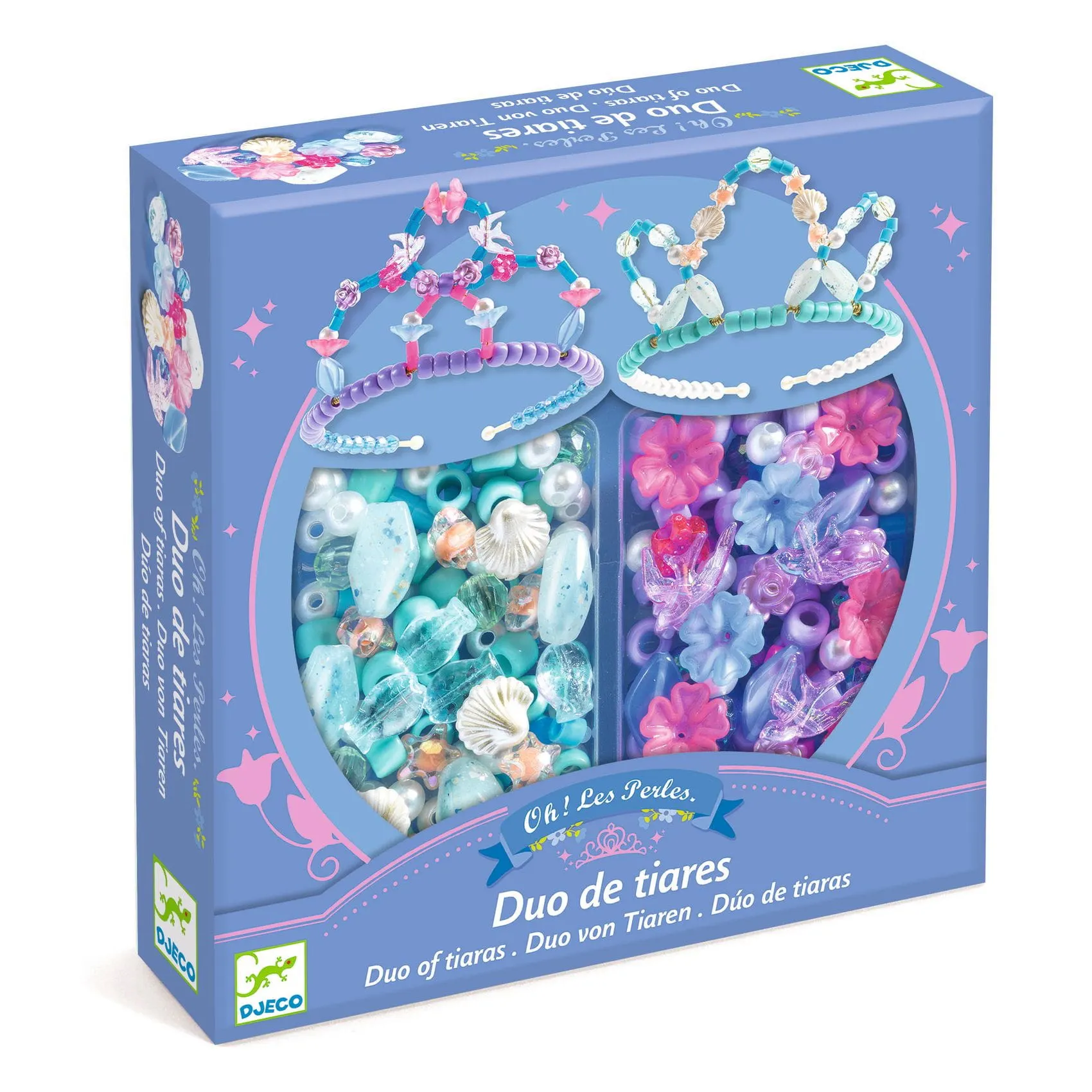 Djeco - zestaw do tworzenia biżuterii 2 tiary niebieski Djeco - zestaw do tworzenia biżuterii 2 tiary niebieski