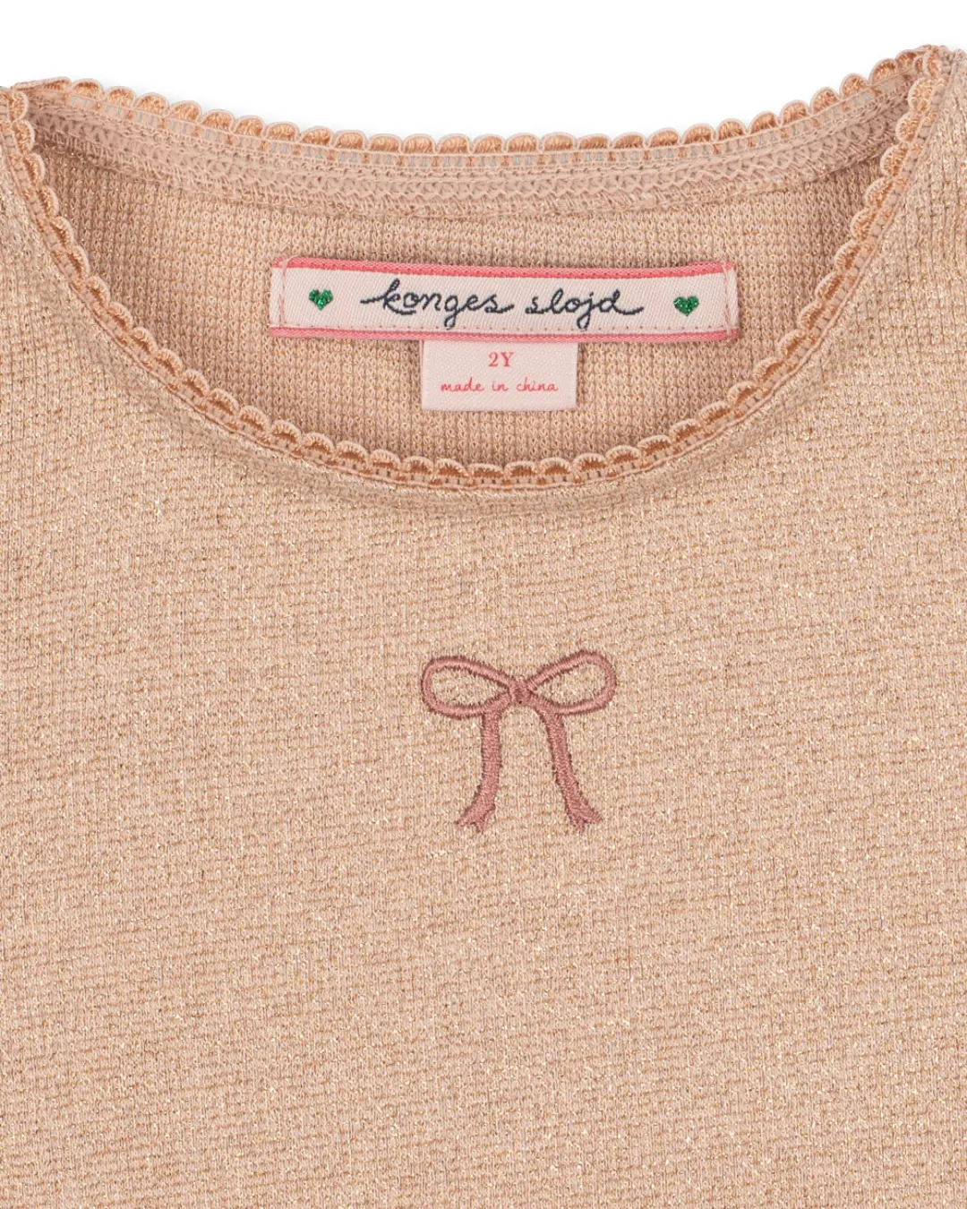 Konges Sløjd - prążkowana bluzka dziecięca ROLI Blouse Cameo Rose