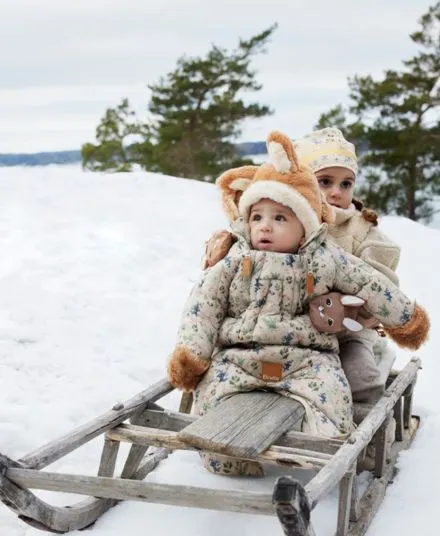 Elodie Details - ciepła zimowa czapka dziecięca wiązana Winter Bonet Bunny Darling