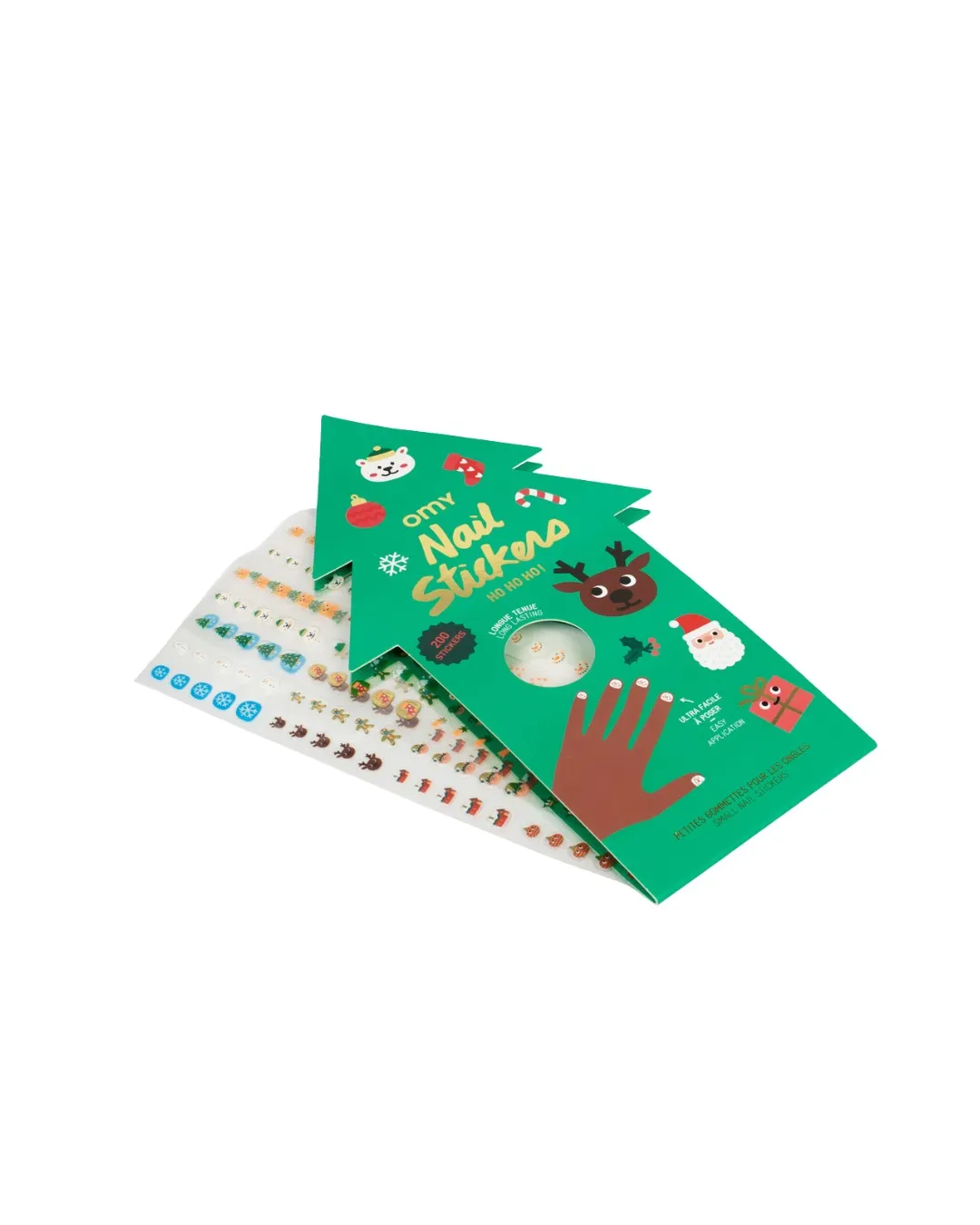  Naklejki na paznokcie dla dzieci Omy Choinka