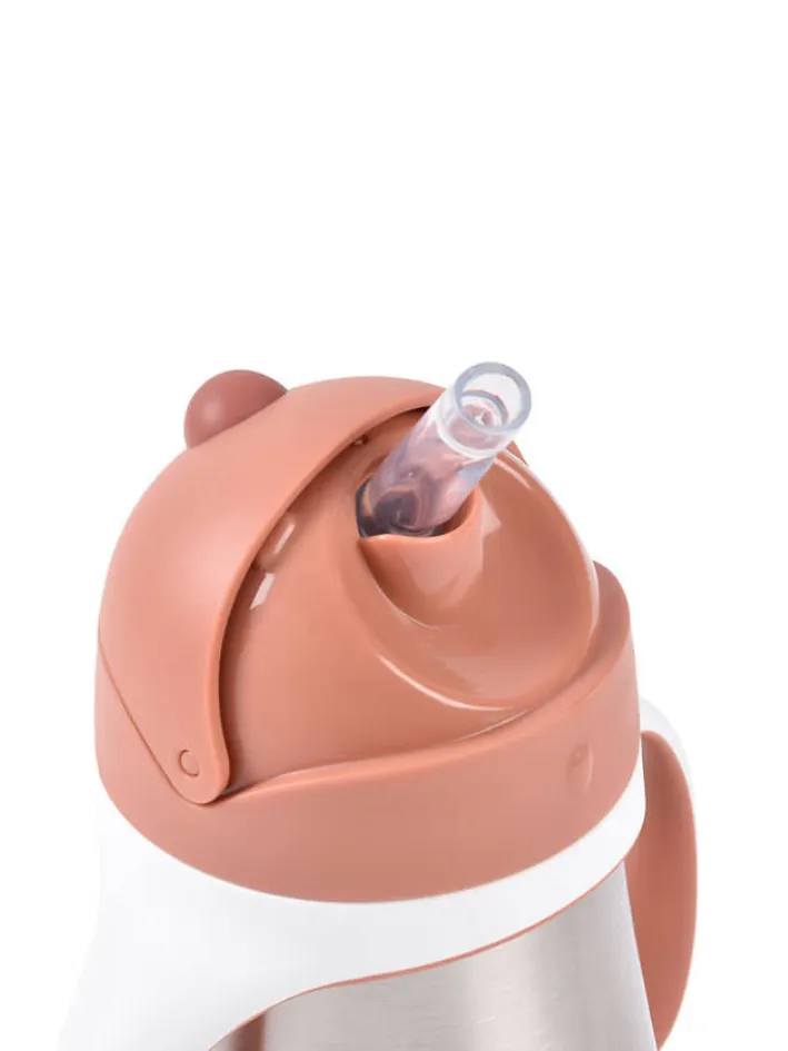 Beaba - bidon niekapek ze słomką termiczny 250 ml Terracotta