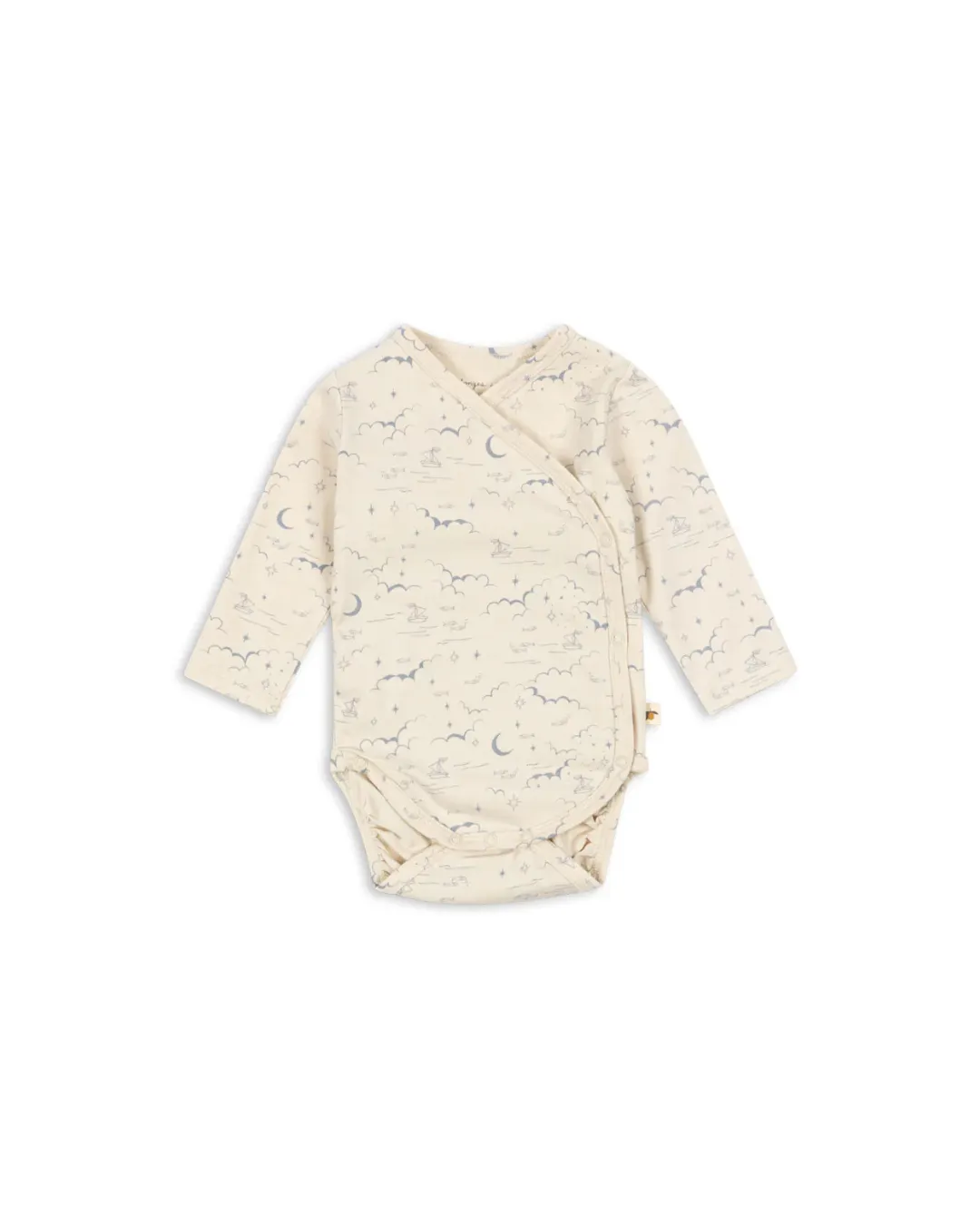 Konges Sløjd - body niemowlęce kopertowe basic Cielo Marino