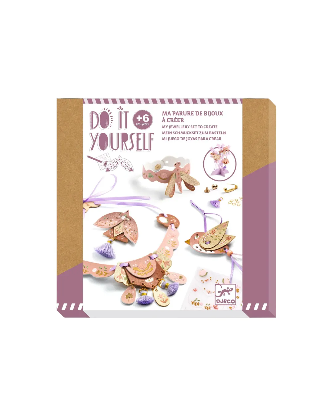 Djeco - zestaw zrób to sam - komplet biżuterii Ptaszek Djeco - zestaw zrób to sam - komplet biżuterii Ptaszek