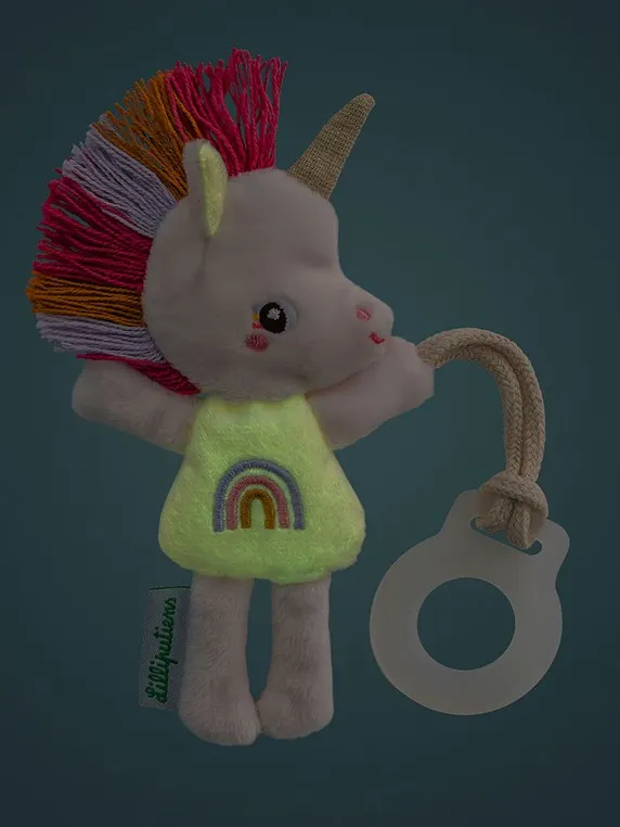 Lilliputiens - zawieszka do smoczka świecąca w ciemności Nocny mini przyjaciel Jednorożec Lena 0m+ Lilliputiens - zawieszka do smoczka świecąca w ciemności Nocny mini przyjaciel Jednorożec Lena 0m+