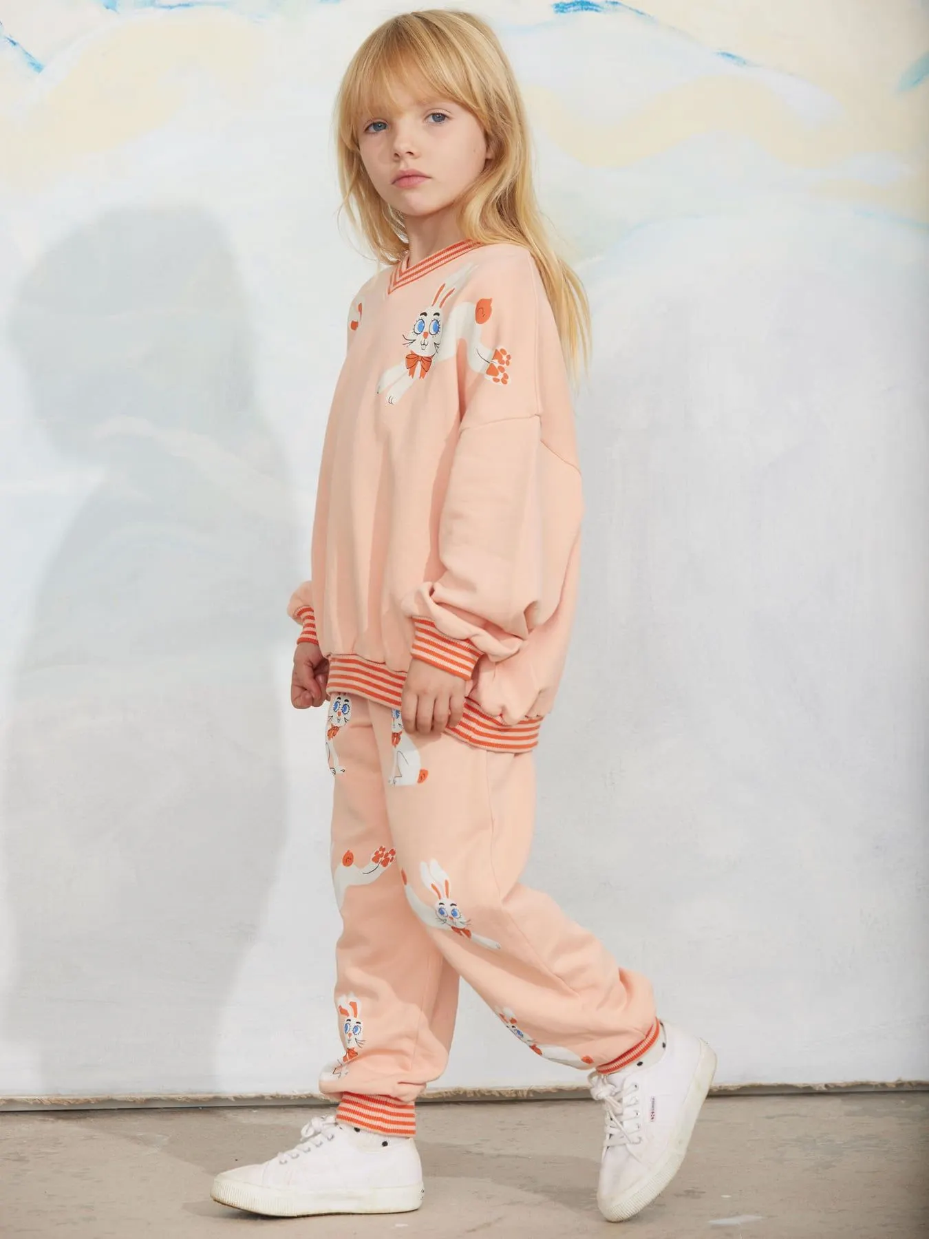 Mini Rodini - bluza dresowa Rabbits Pink Mini Rodini - bluza dresowa Rabbits Pink