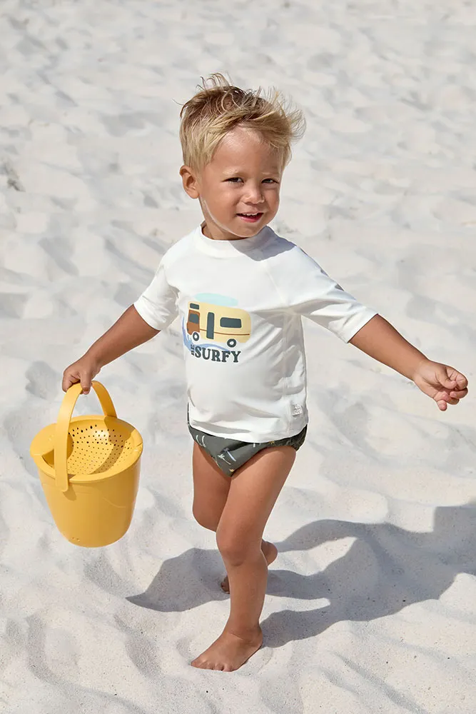 Lassig - dziecięca koszulka z krótkim rękawem Rashguard LSF UV Camper sea salt
